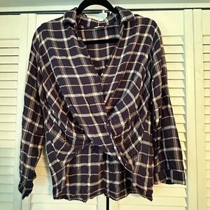 Hollister plaid top